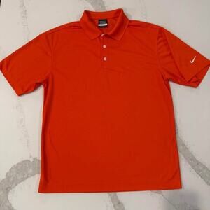 Nike Golf Dri-Fit Performance Short Sleeve Polo Men's Size Medium Red Athleisure